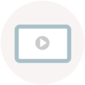 Ein einfaches Symbol für ein Video mit einem Abspielbutton, um Videos bequem anzusehen