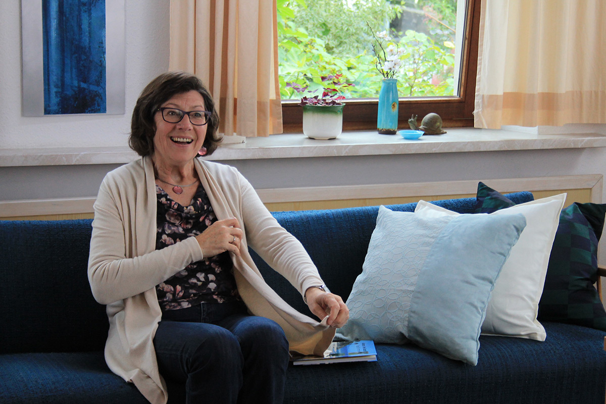 Ingrid Benedikt am Set