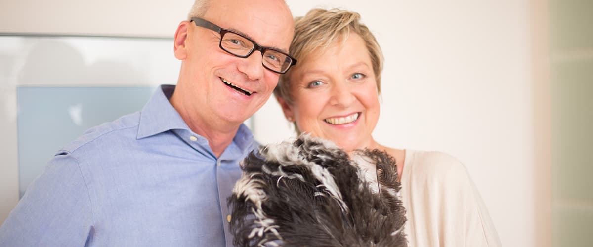 Fächer aus Straußenfedern