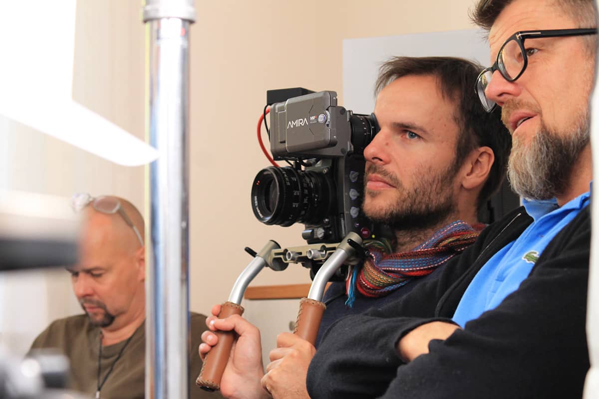 Das Filmteam beim Dreh