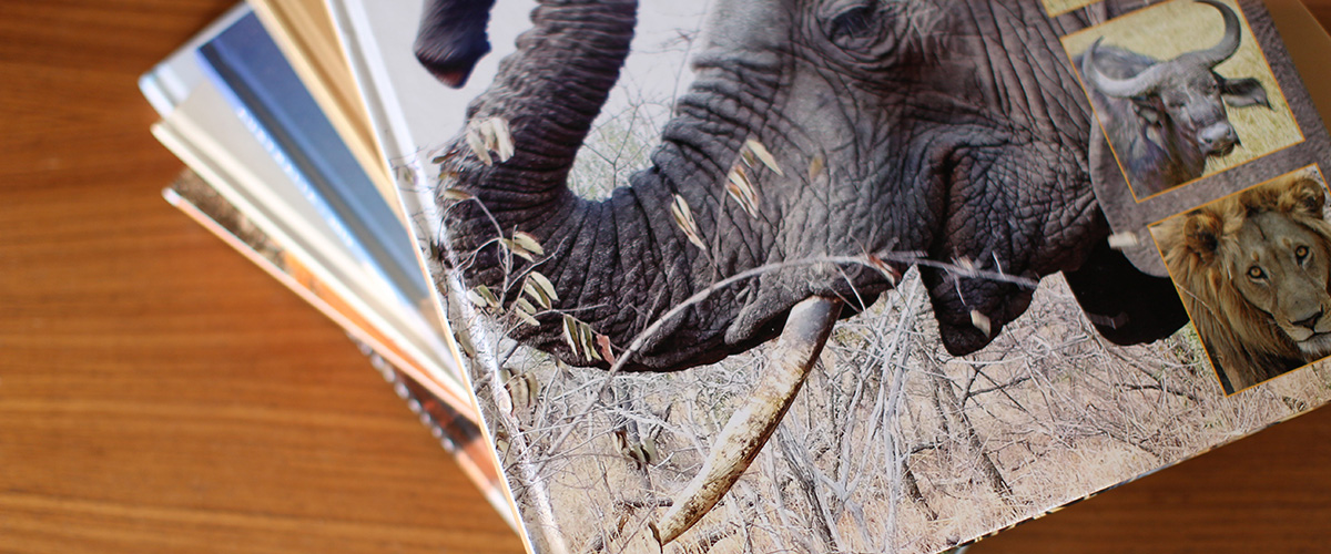 Ein CEWE Fotobuch Stapel