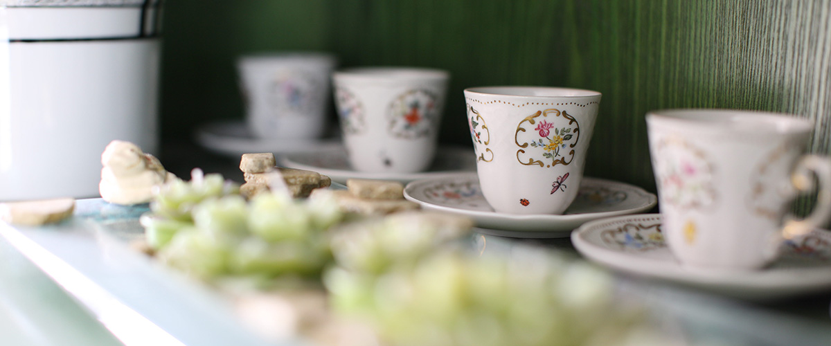 Selbstbemalte Mokkatasse